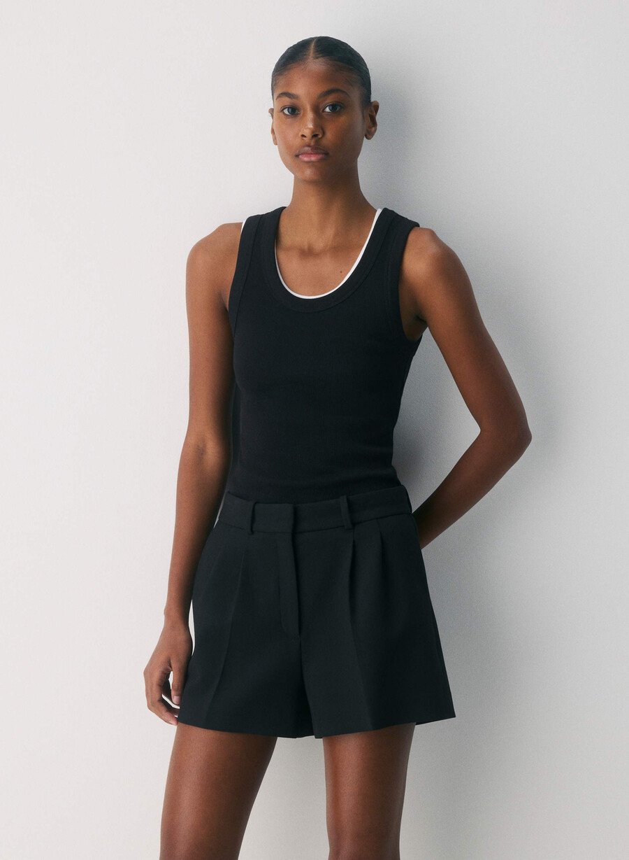 plisset minishorts - reessential svart