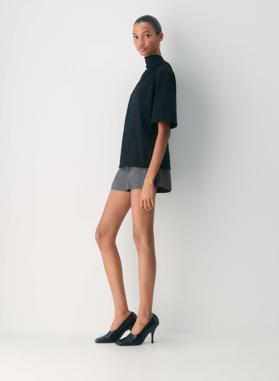 plisset minishorts - reessential heather charcoal
