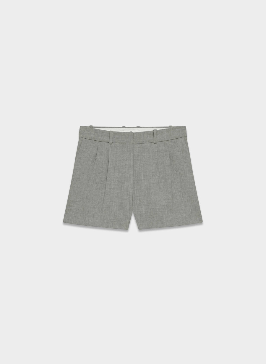 plisset minishorts - reessential mØrkegrÅ melang