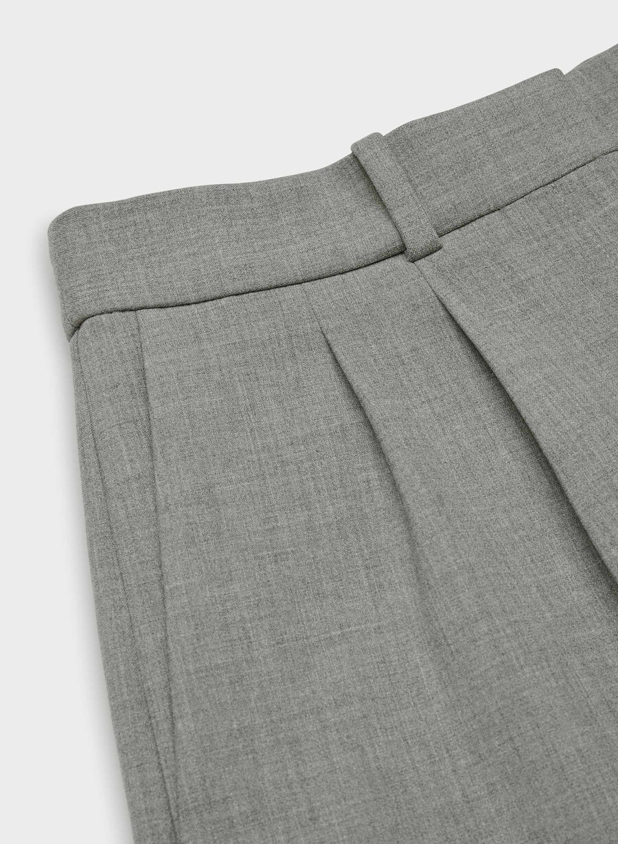 plisset minishorts - reessential mØrkegrÅ melang