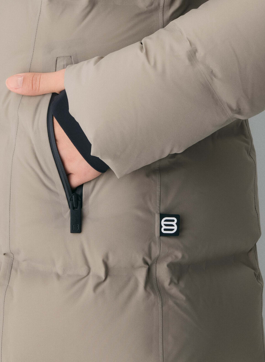 supersnug puff₂o long – rainstop modern taupe