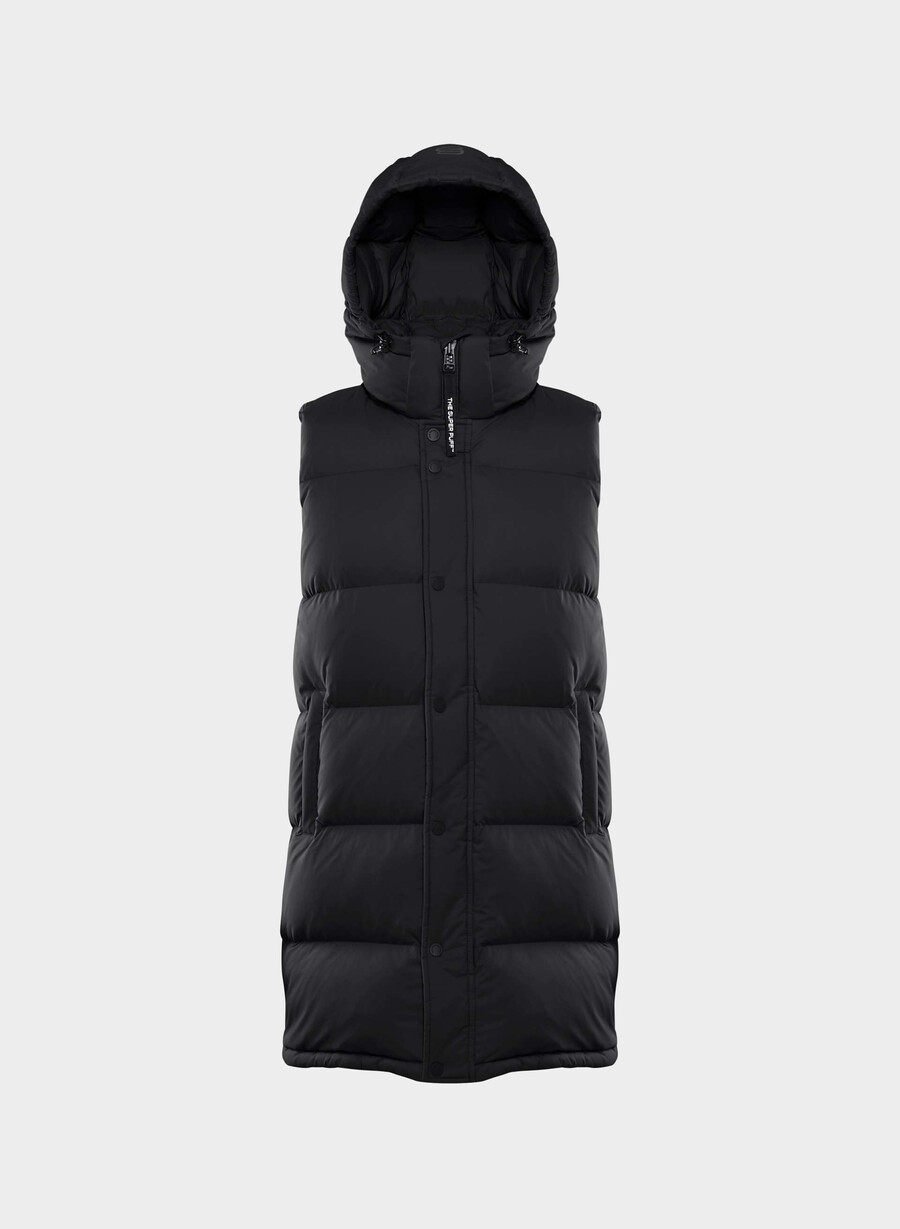 super puff mid vest – climatte svart