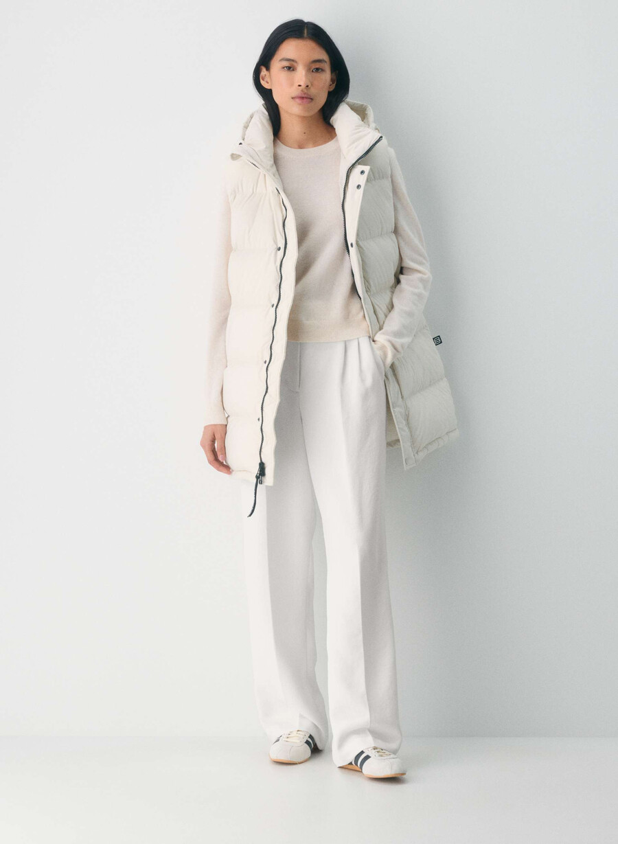 super puff mid vest - climatte matte pearl