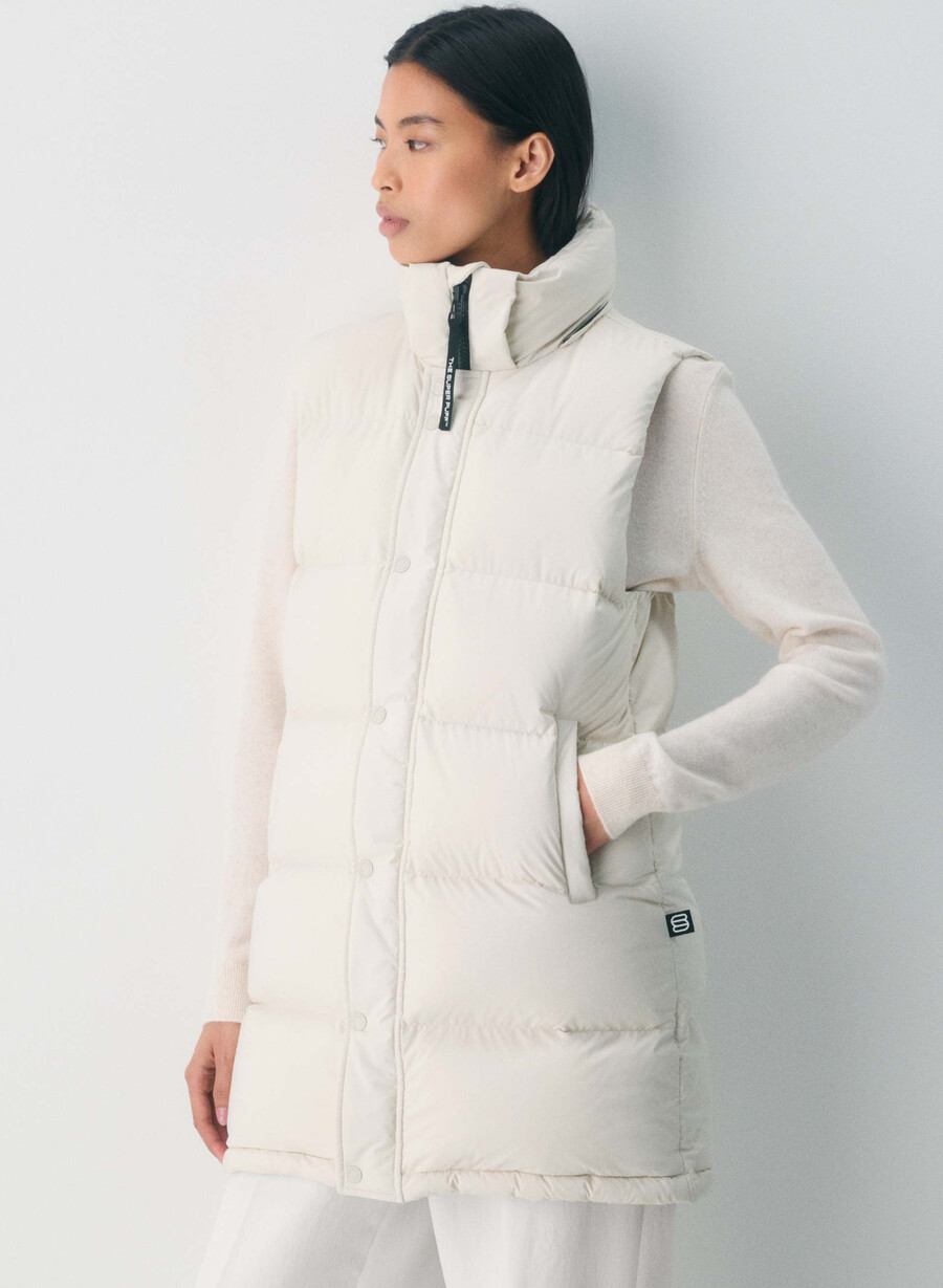 super puff mid vest - climatte matte pearl