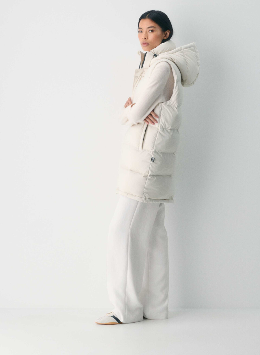 super puff mid vest - climatte matte pearl
