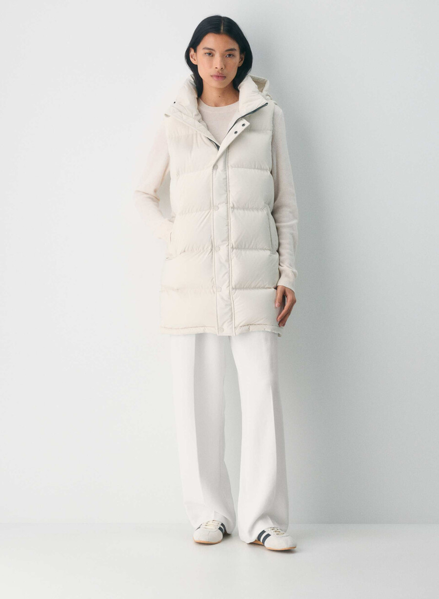 super puff mid vest - climatte matte pearl