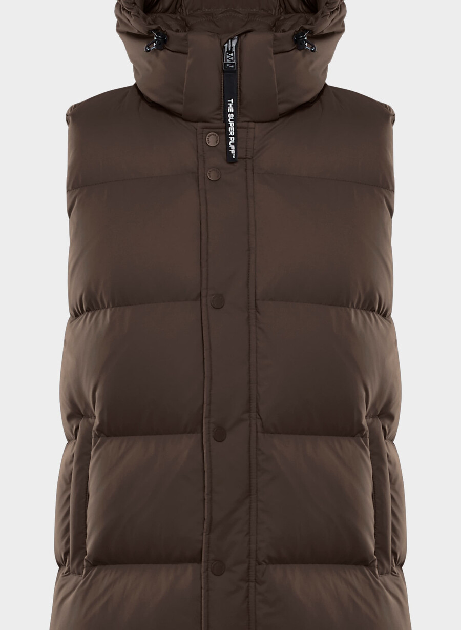 super puff mid vest - climatte rik mokkabrun