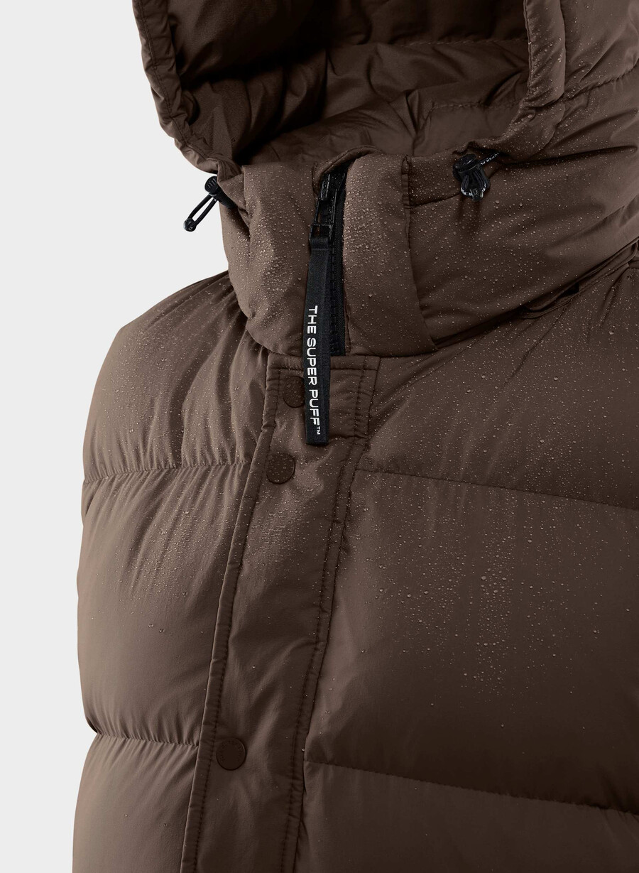 super puff mid vest - climatte rik mokkabrun