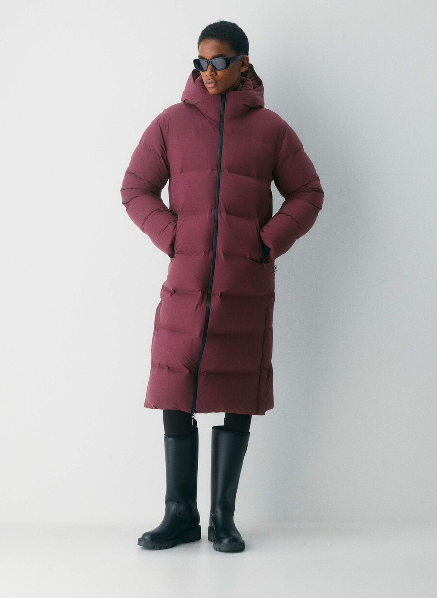 super puff₂o long – rainstop plomme burgund