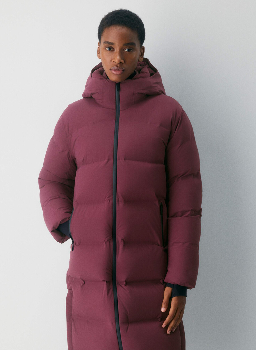 super puff₂o long – rainstop plomme burgund