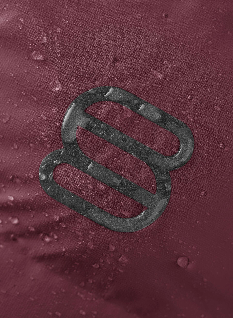 super puff₂o long – rainstop plomme burgund