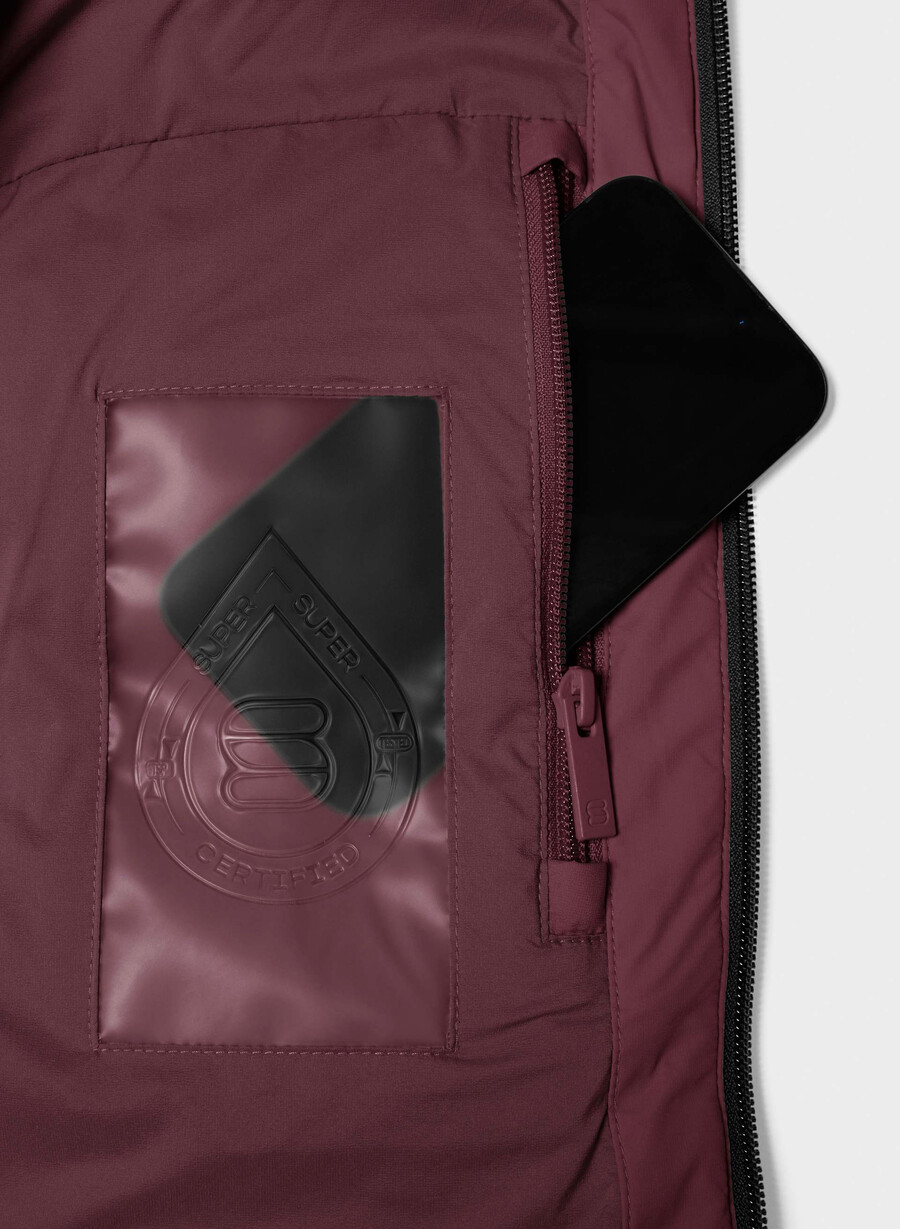 super puff₂o long – rainstop plomme burgund