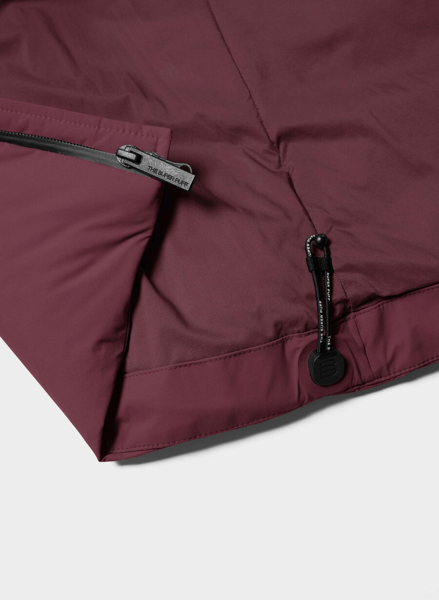 super puff₂o long – rainstop plomme burgund
