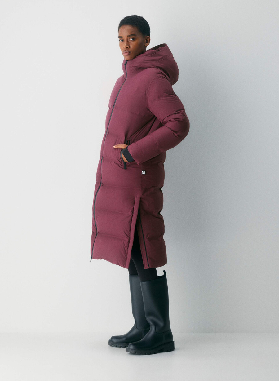 super puff₂o long – rainstop plomme burgund