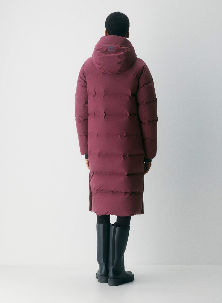 super puff₂o long – rainstop plomme burgund