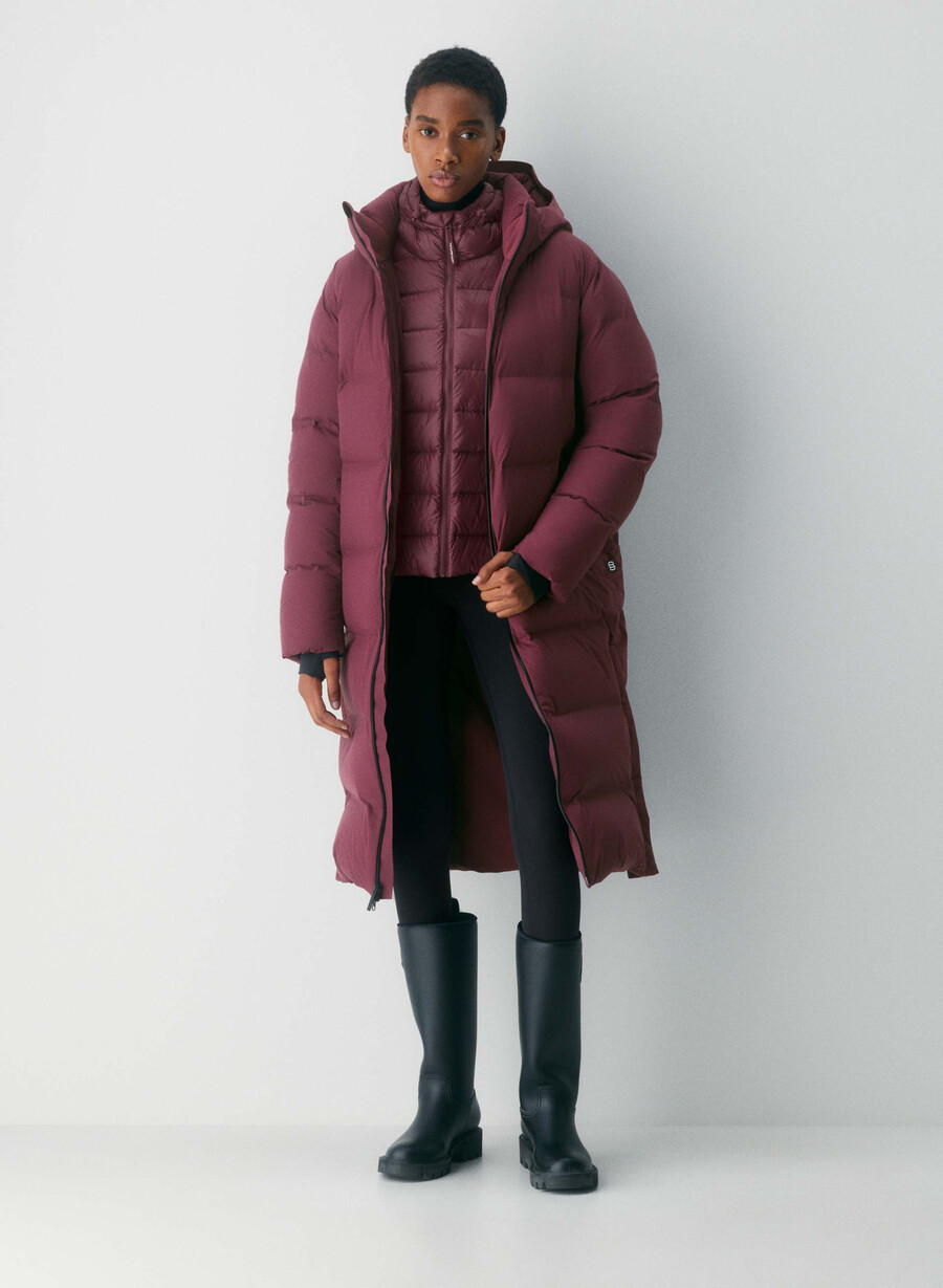 super puff₂o long – rainstop plomme burgund