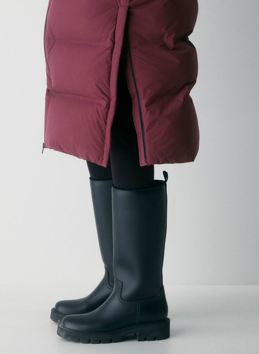 super puff₂o long – rainstop plomme burgund