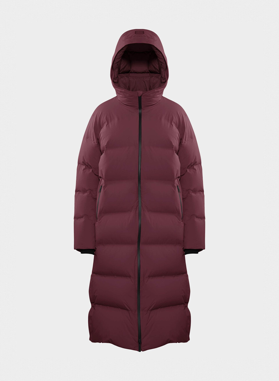 super puff₂o long – rainstop plomme burgund