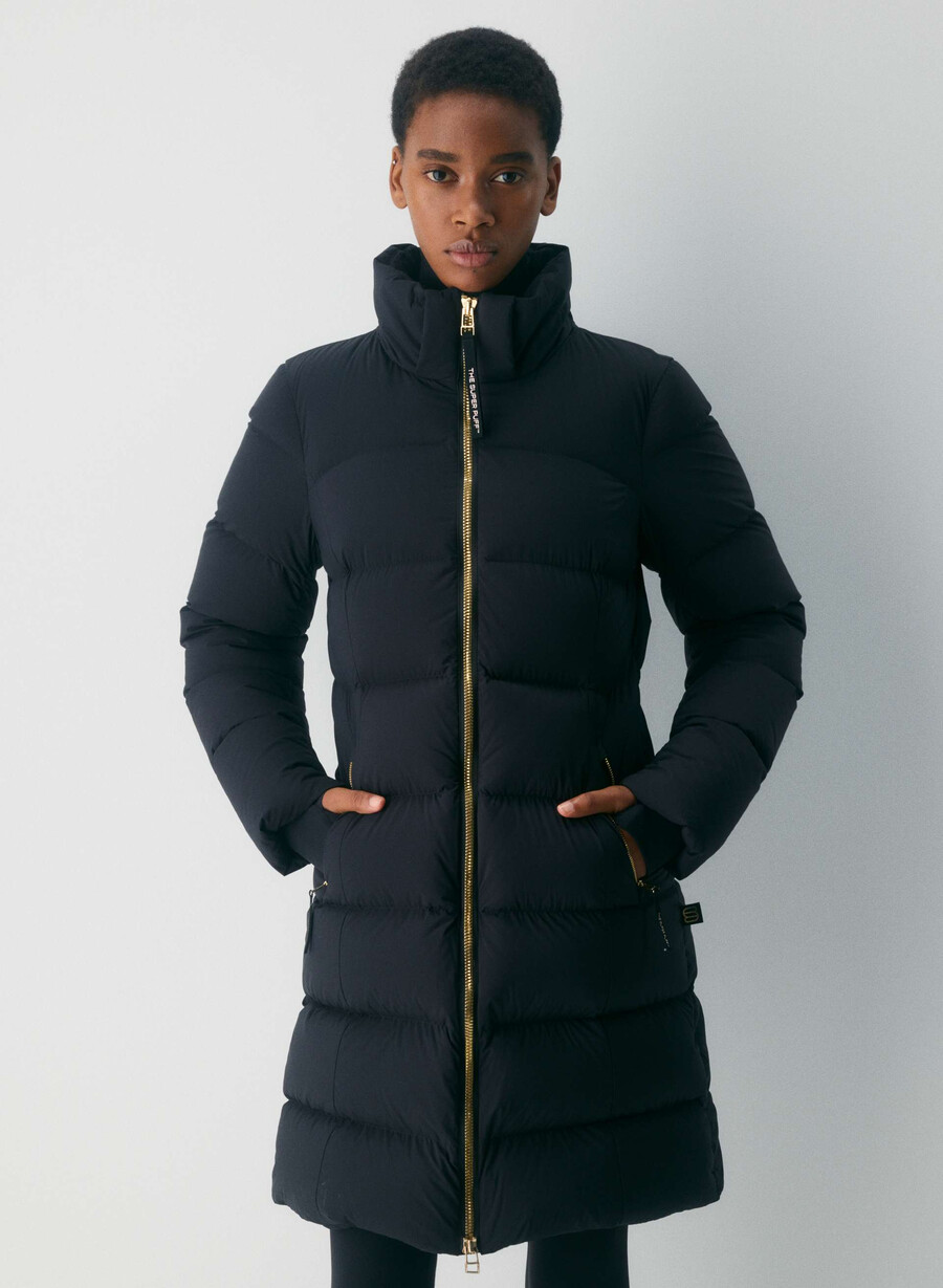 supersnug puff mid - climatte svartskinnende gull