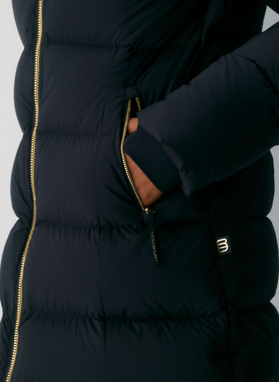 supersnug puff mid - climatte svartskinnende gull