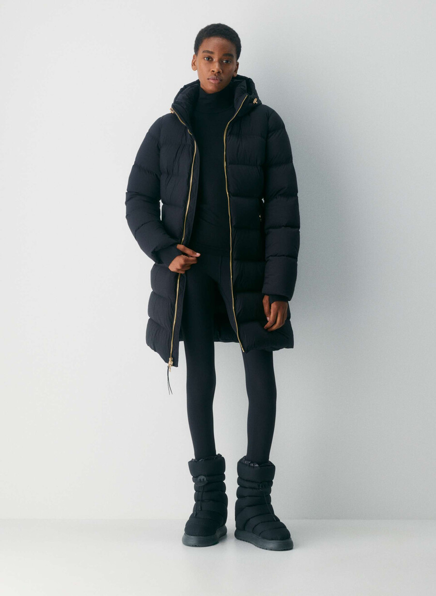 supersnug puff mid - climatte svartskinnende gull