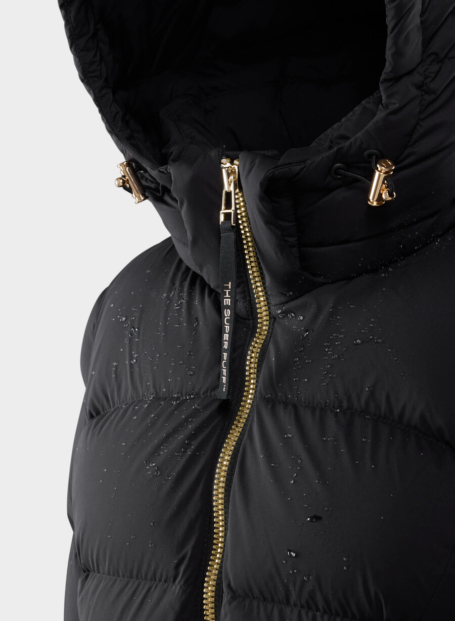 supersnug puff mid - climatte svartskinnende gull