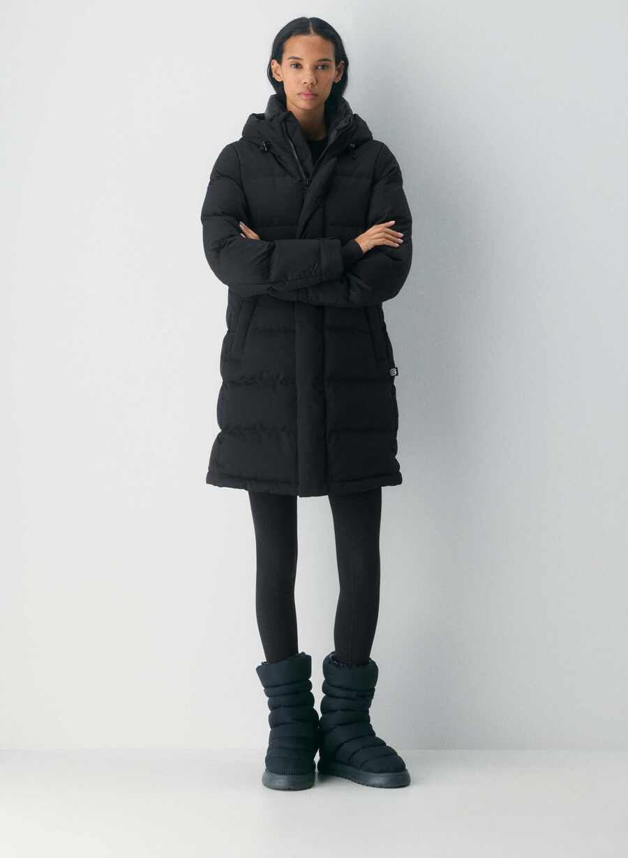 super arctic parka mid – arctic twill svart