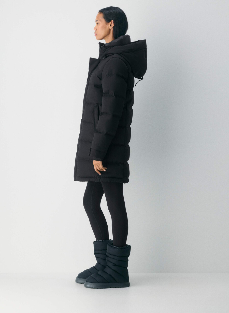 super arctic parka mid – arctic twill svart
