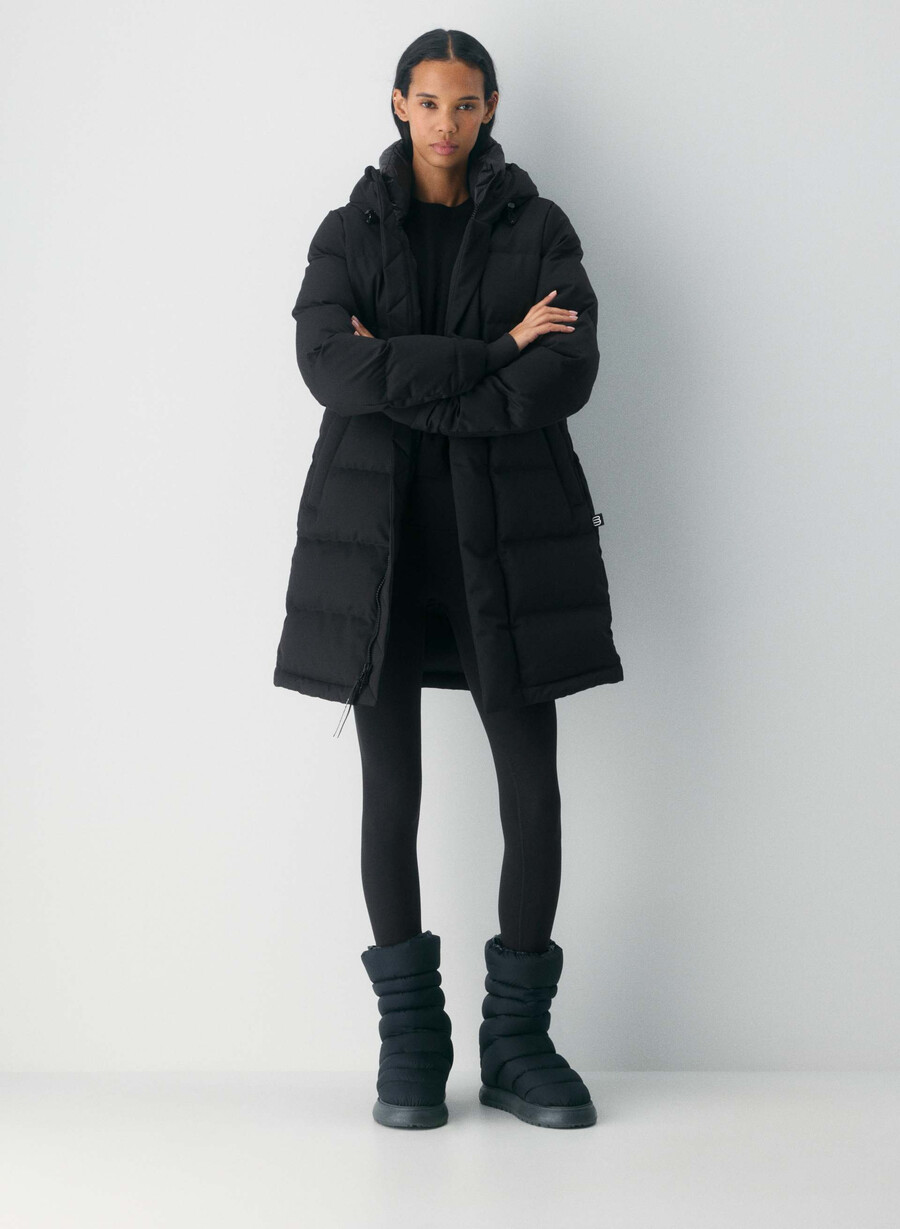 super arctic parka mid – arctic twill svart