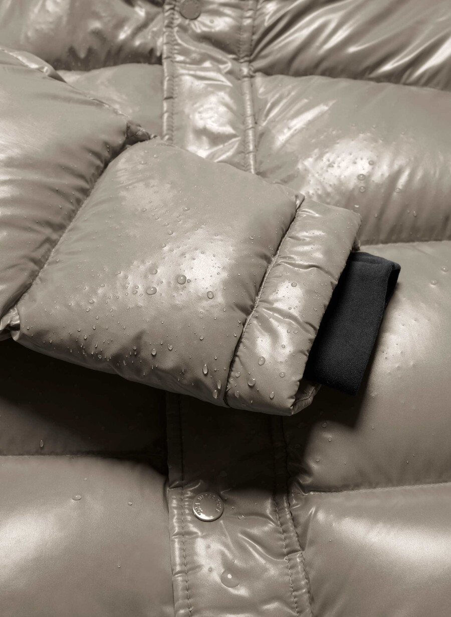 super puff høyglanset moderne taupe