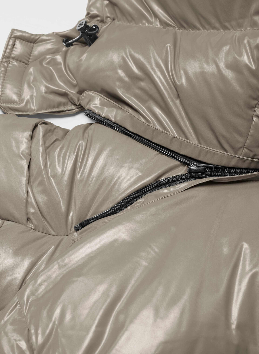 super puff høyglanset moderne taupe
