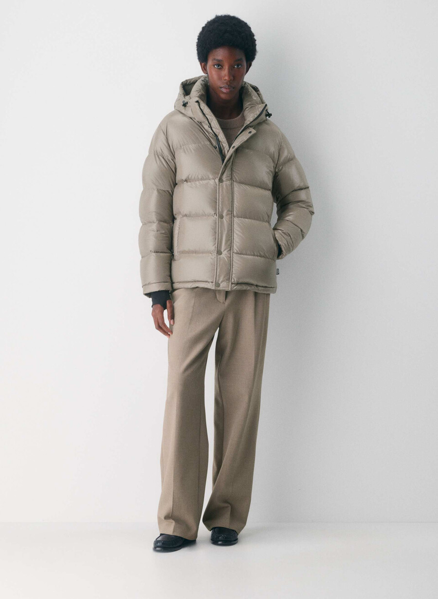 super puff høyglanset moderne taupe