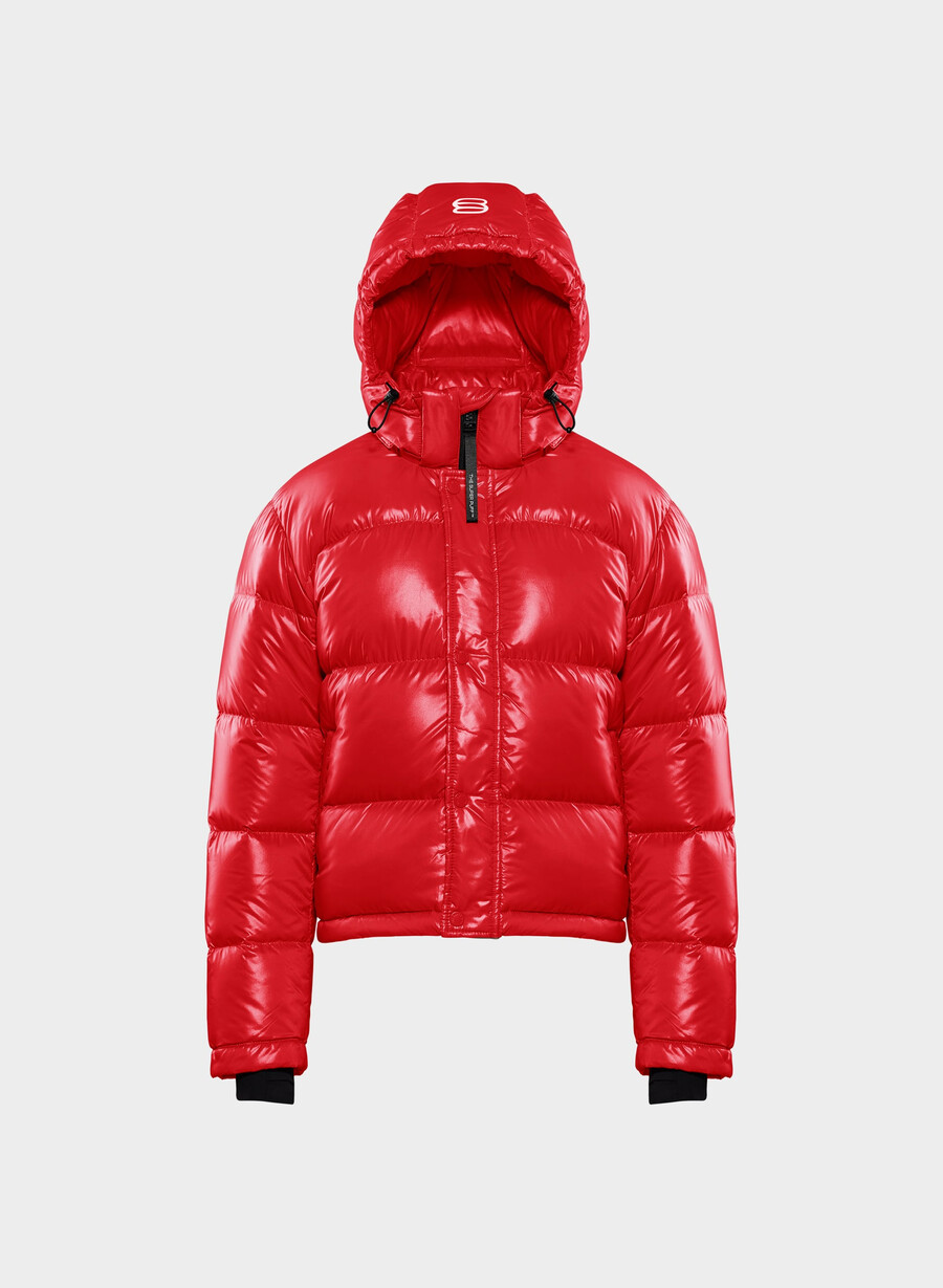 the super puff shorty - høyglanset prosperity red