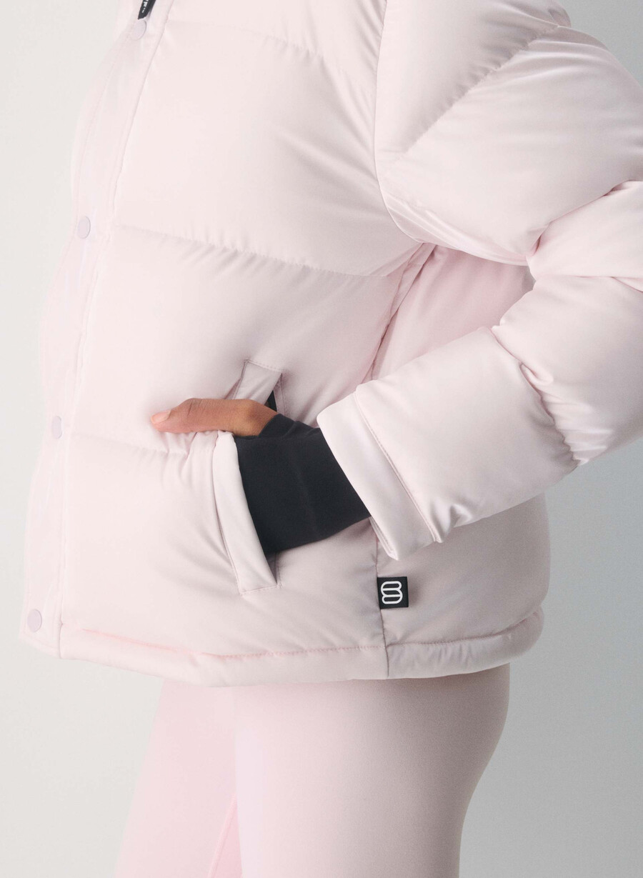 the super puff shorty - flytende glans mochi rosa