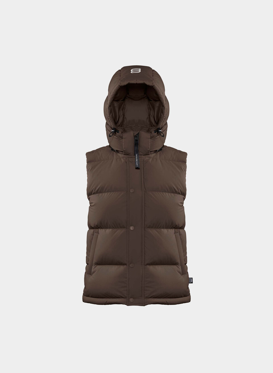 super puff-vesten – climatte rik mokkabrun