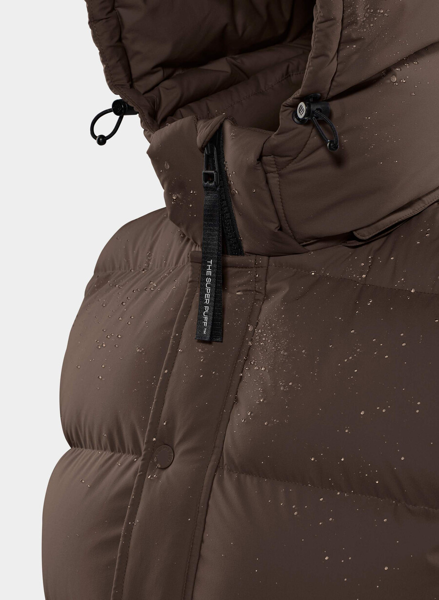 super puff-vesten – climatte rik mokkabrun