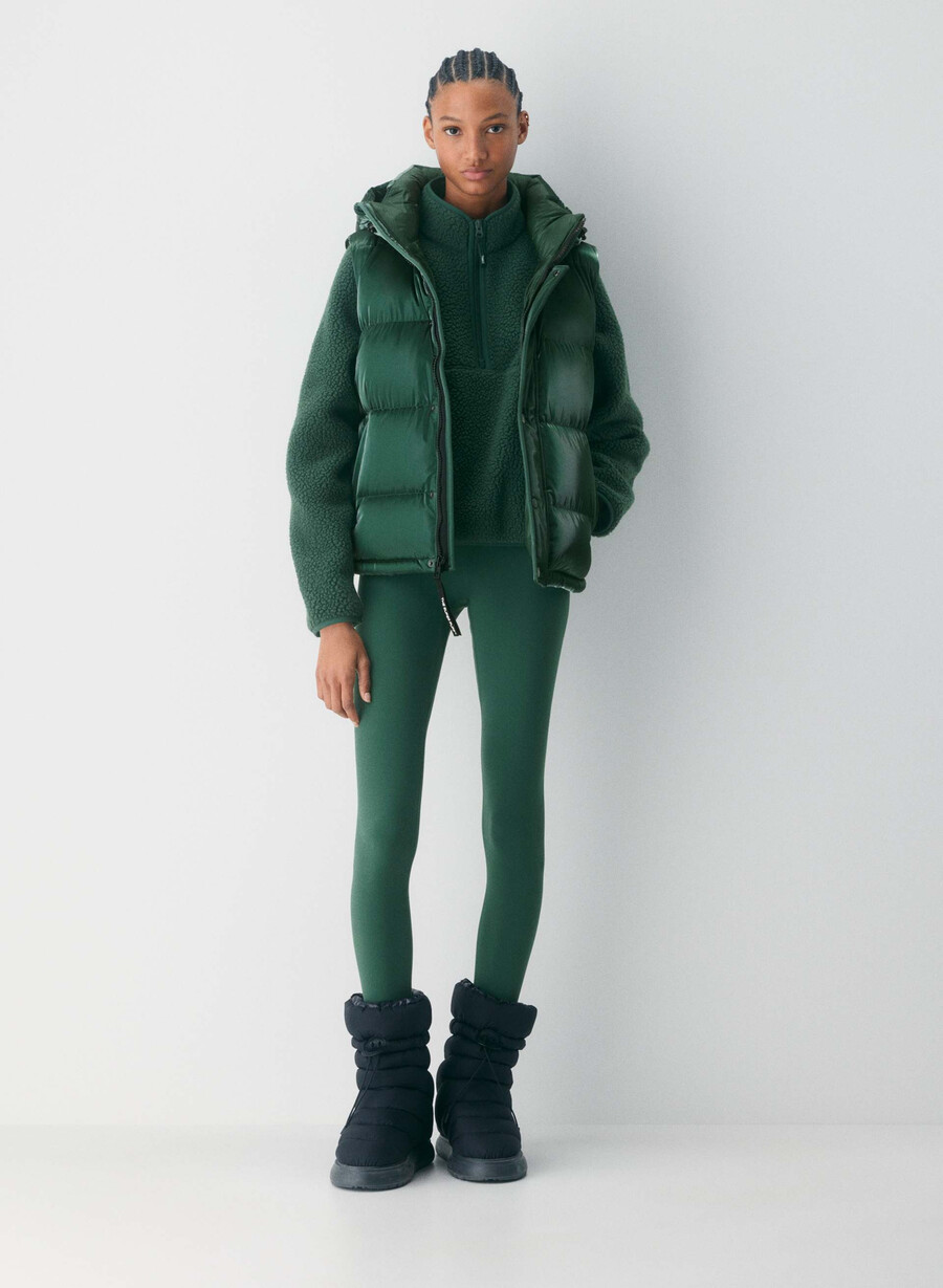 super puff-vesten – liquid shine campus green