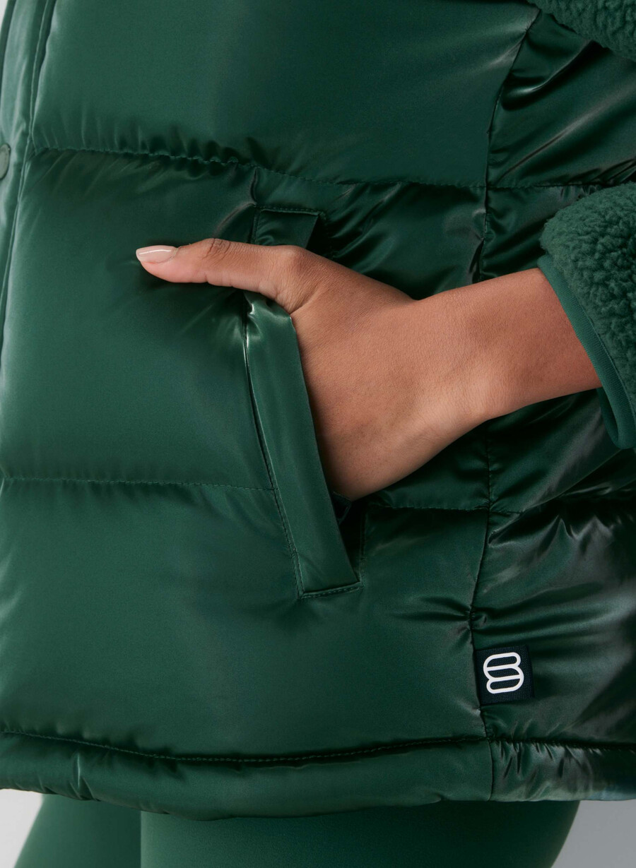 super puff-vesten – liquid shine campus green