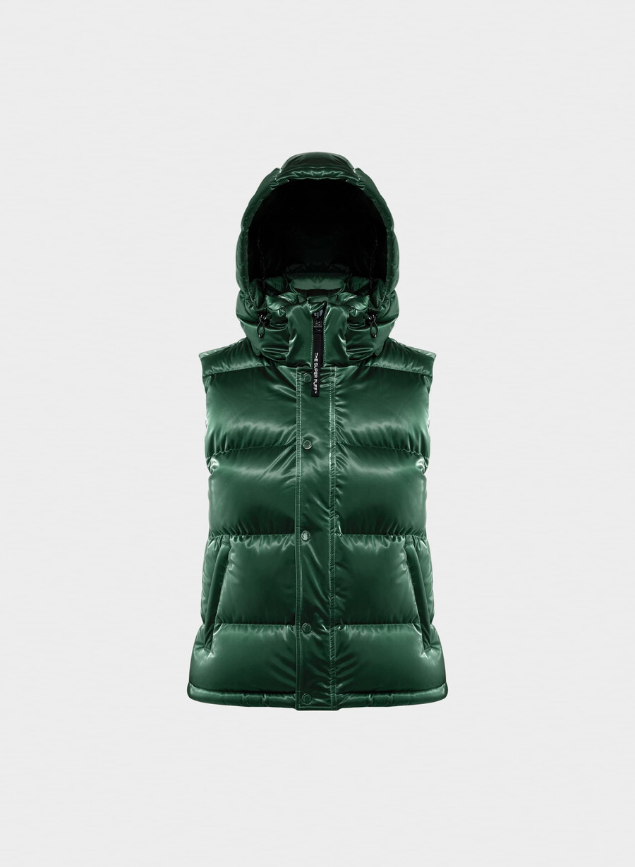 super puff-vesten – liquid shine campus green