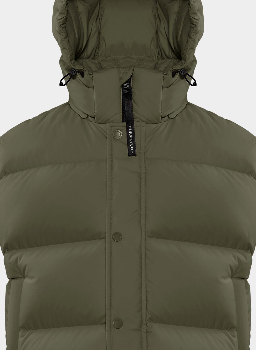 super puff shorty vest - climatte mØrk oliven