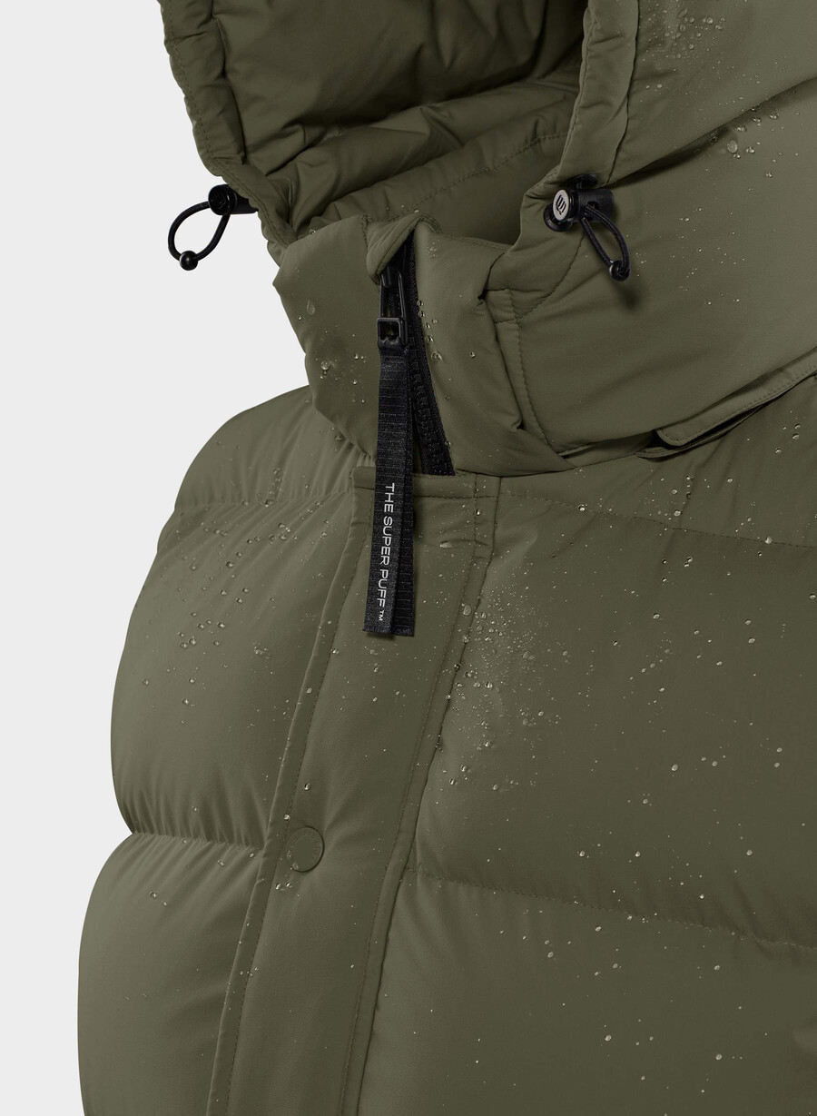 super puff shorty vest - climatte mØrk oliven