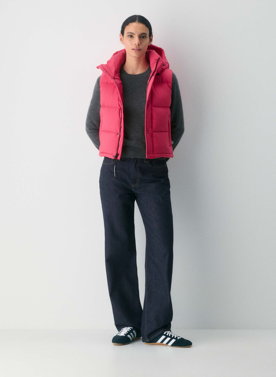 super puff shorty vest - climatte wink rosa