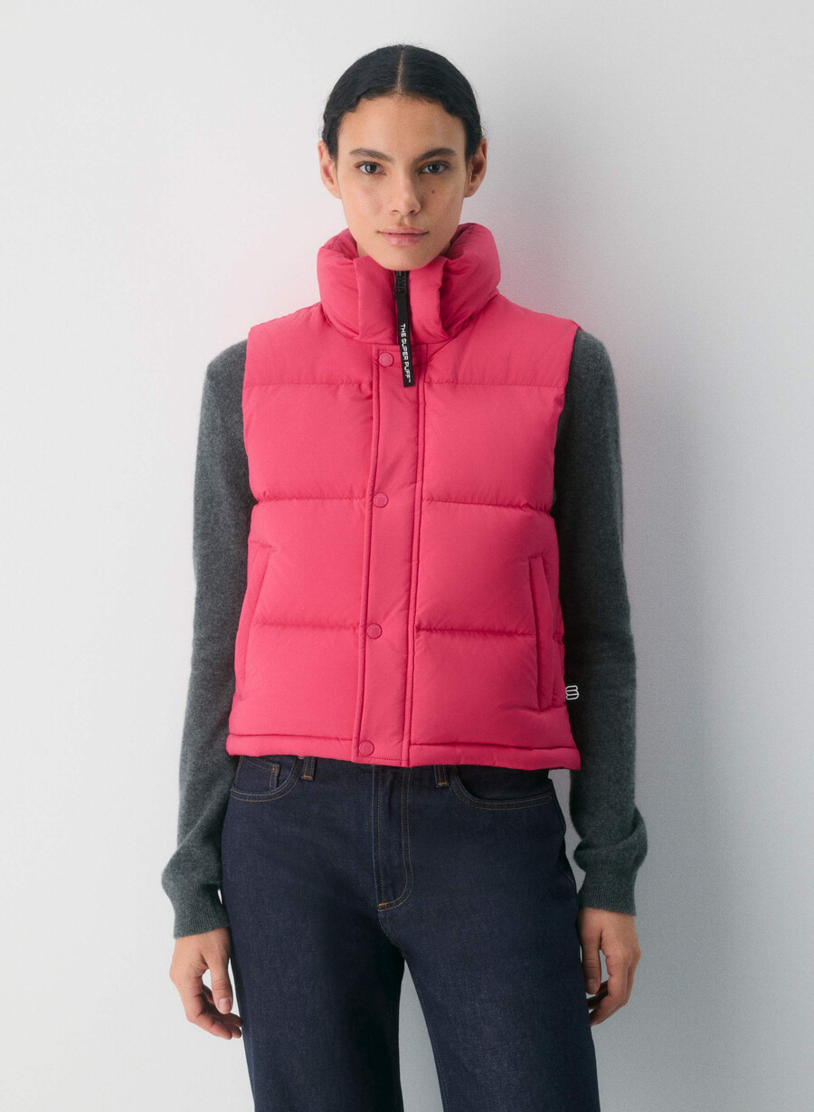 super puff shorty vest - climatte wink rosa