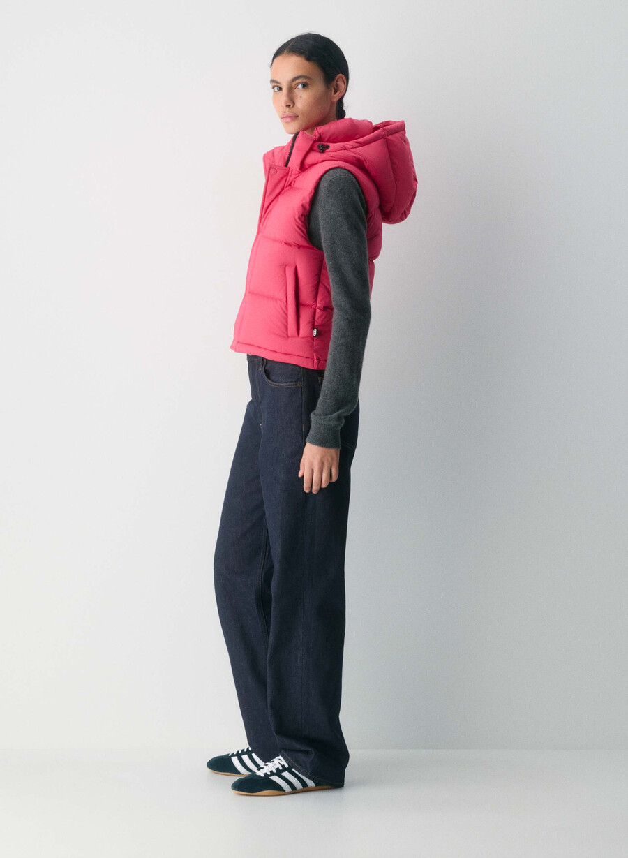 super puff shorty vest - climatte wink rosa