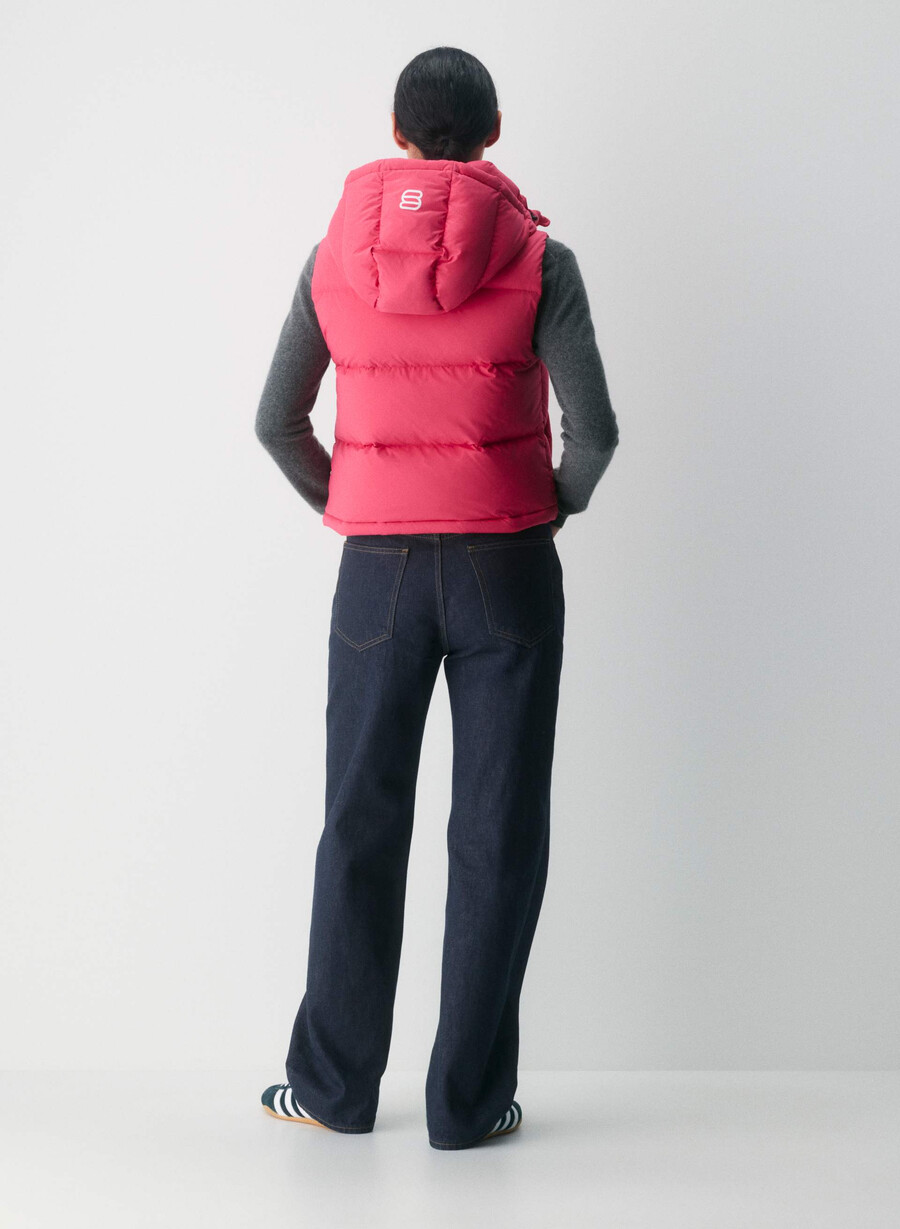 super puff shorty vest - climatte wink rosa