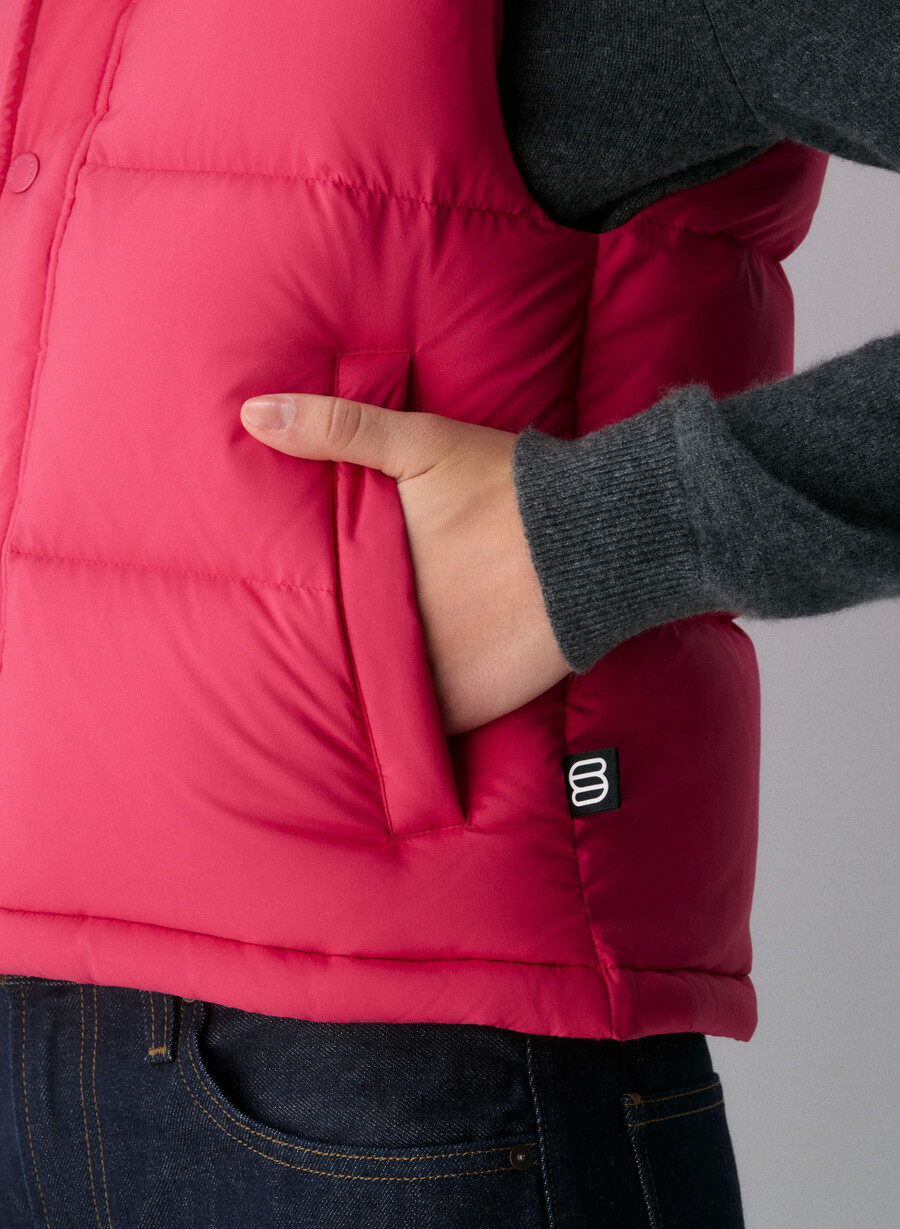 super puff shorty vest - climatte wink rosa