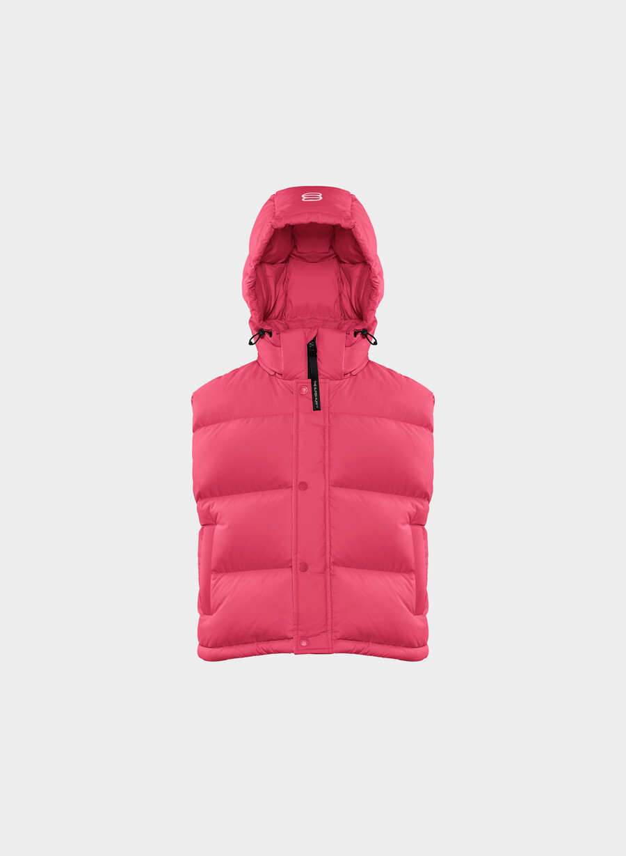super puff shorty vest - climatte wink rosa