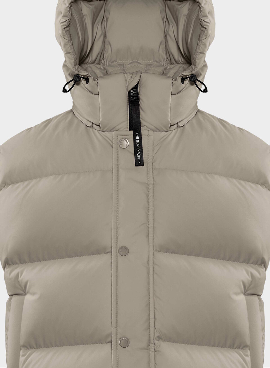 super puff shorty vest – climatte moderne taupe