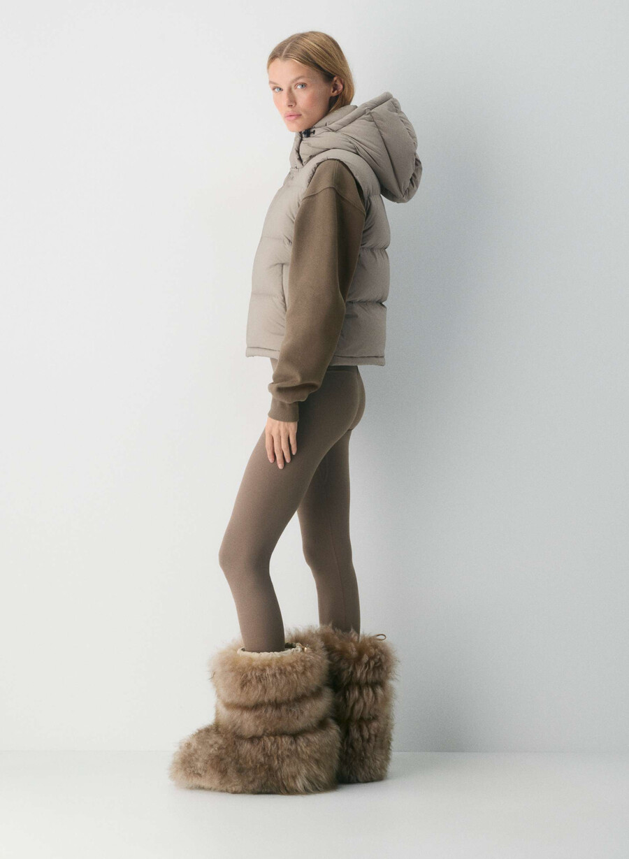 super puff shorty vest – climatte moderne taupe