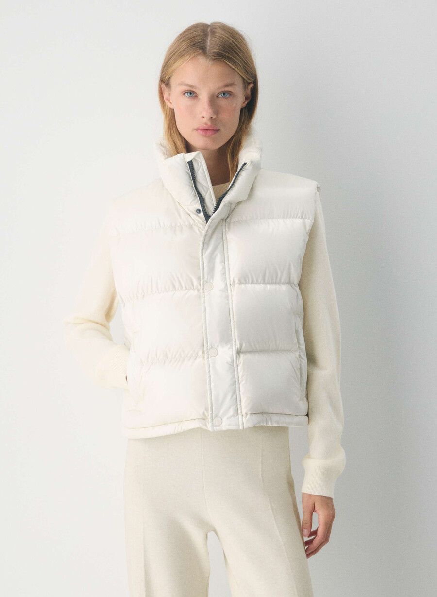 super puff shorty vest - høyglanset bjØrk